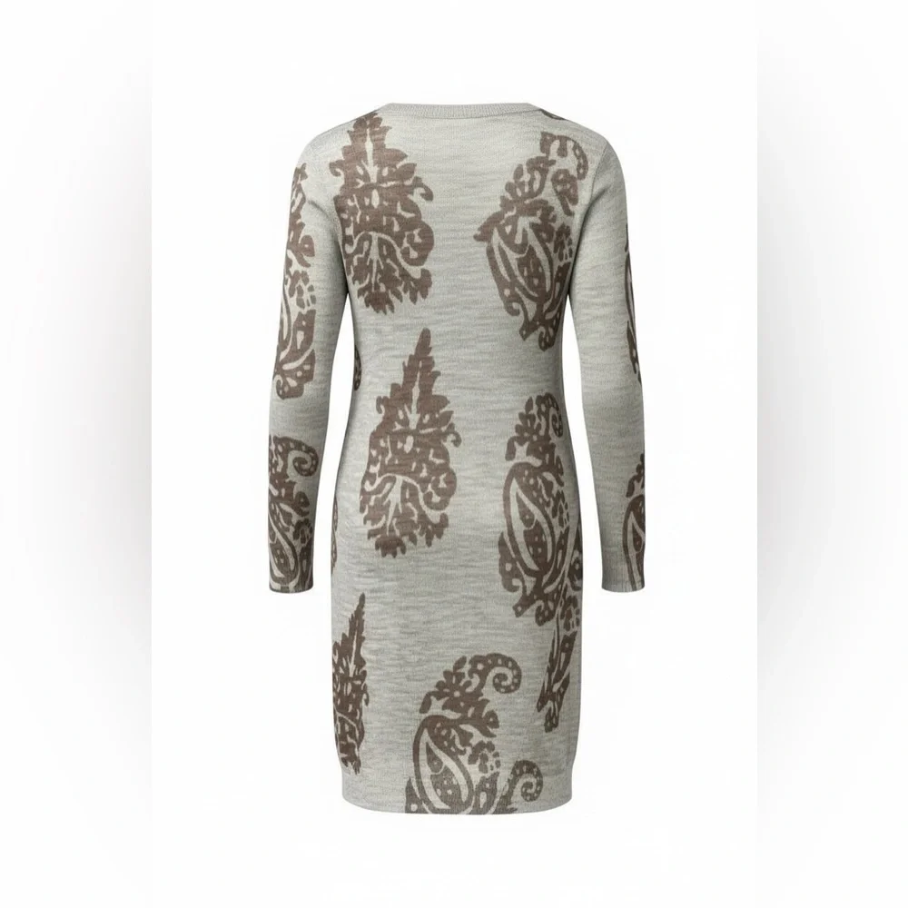 Dries Van Noten grey alpaca and wool blend knit dress - Picture 4 of 12